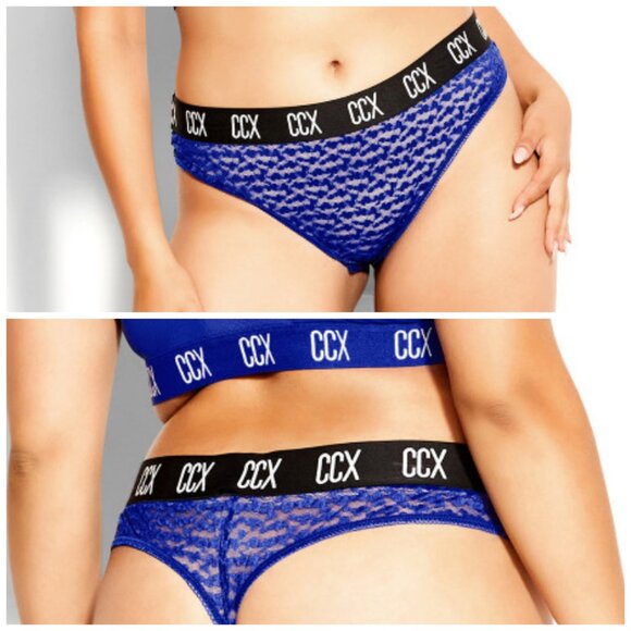 NWT City Chic CCX Intimate Bundle Bralette & 2 Thongs Size 20 - Picture 6 of 9